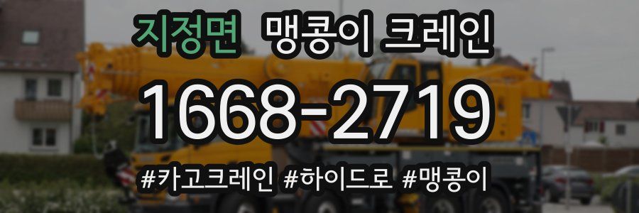 지정면 맹콩이 크레인