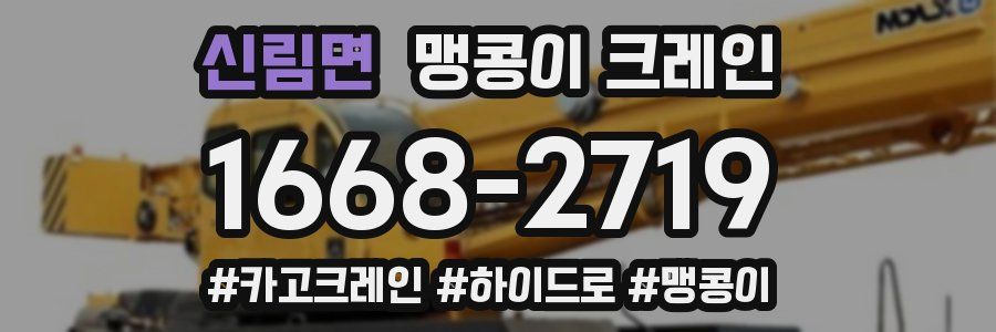 신림면 맹콩이 크레인