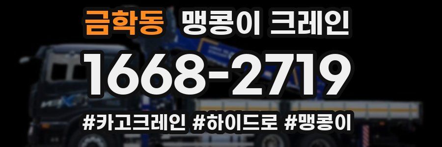 금학동 맹콩이 크레인