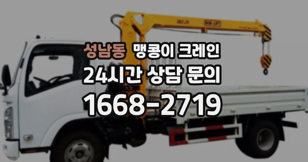 성남동 맹콩이 크레인