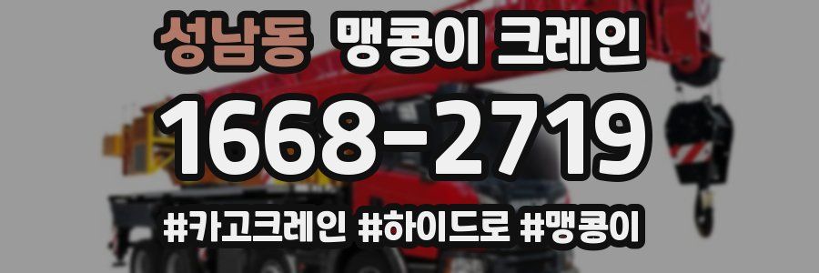 성남동 맹콩이 크레인