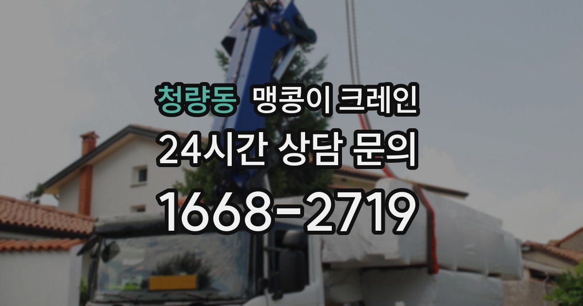 청량동 맹콩이 크레인