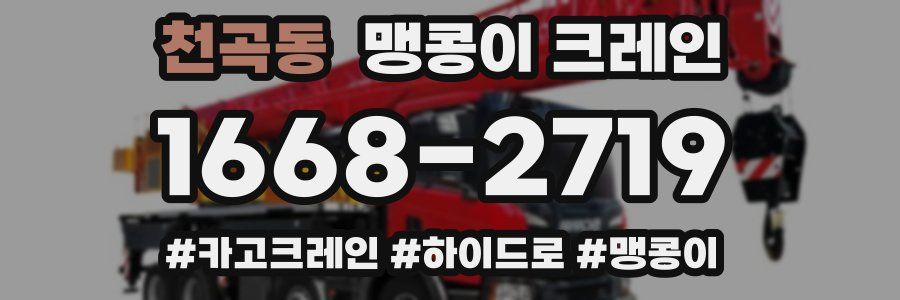 천곡동 맹콩이 크레인
