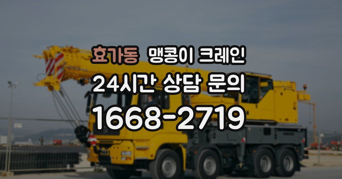 효가동 맹콩이 크레인