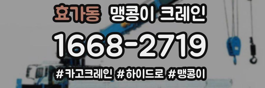 효가동 맹콩이 크레인