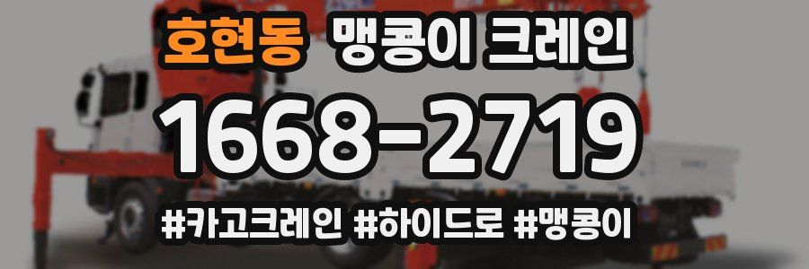 호현동 맹콩이 크레인