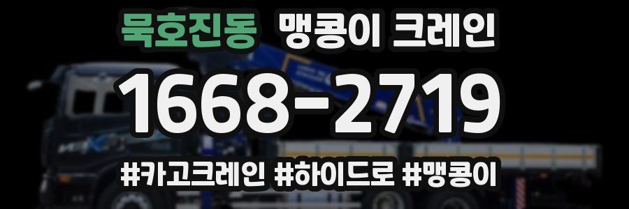 묵호진동 맹콩이 크레인