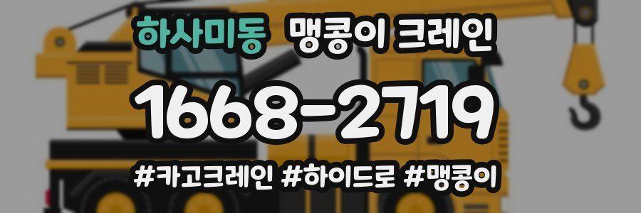 하사미동 맹콩이 크레인