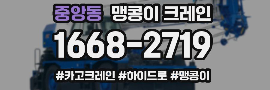 중앙동 맹콩이 크레인