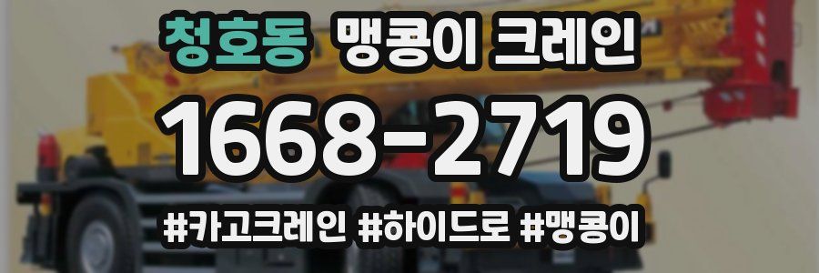 청호동 맹콩이 크레인