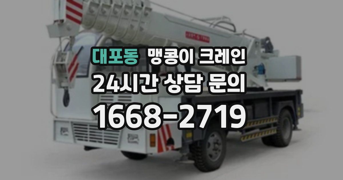 대포동 맹콩이 크레인