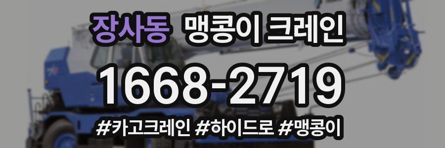 장사동 맹콩이 크레인
