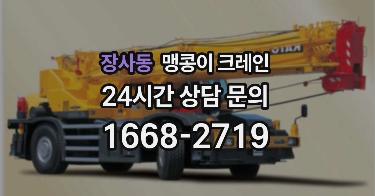 장사동 맹콩이 크레인