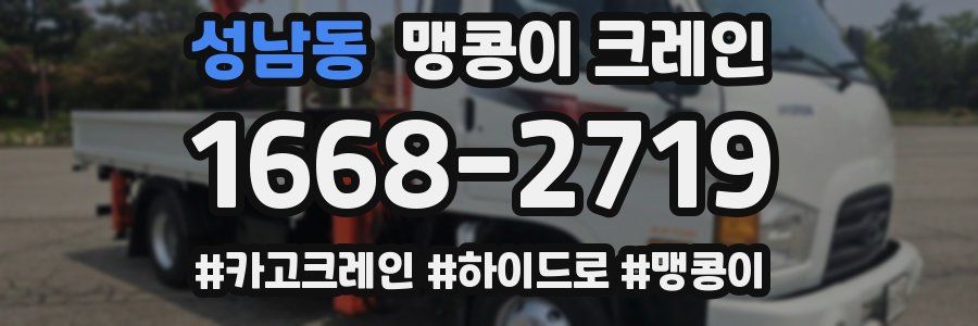 성남동 맹콩이 크레인