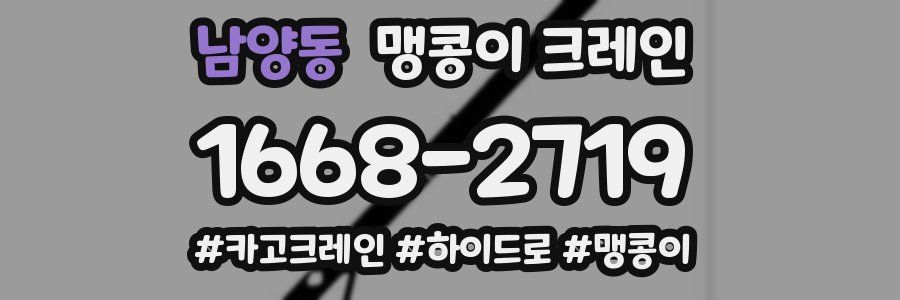 남양동 맹콩이 크레인