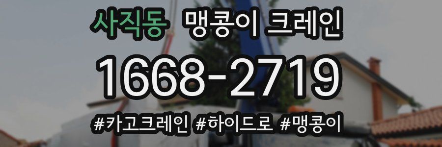 사직동 맹콩이 크레인