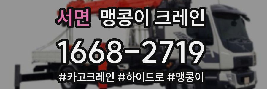 서면 맹콩이 크레인