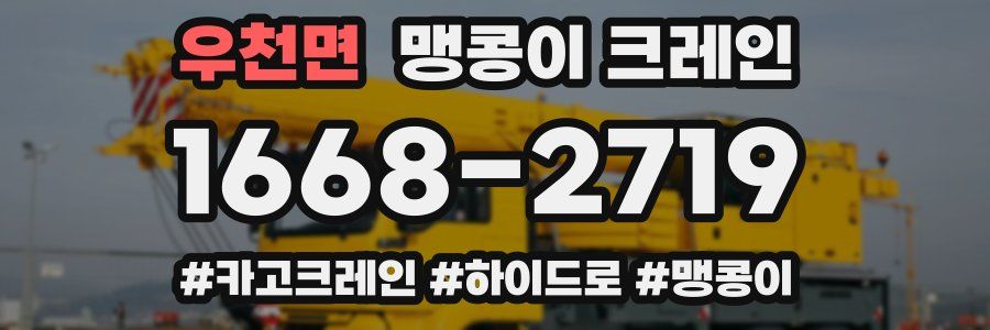 우천면 맹콩이 크레인