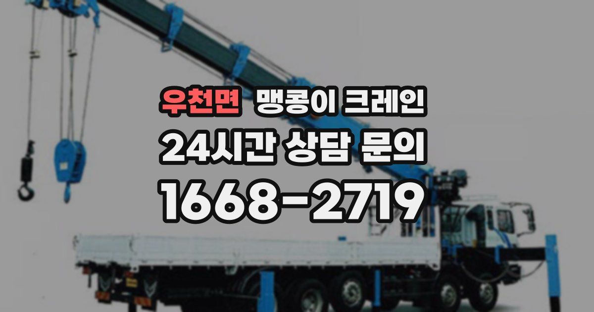 우천면 맹콩이 크레인