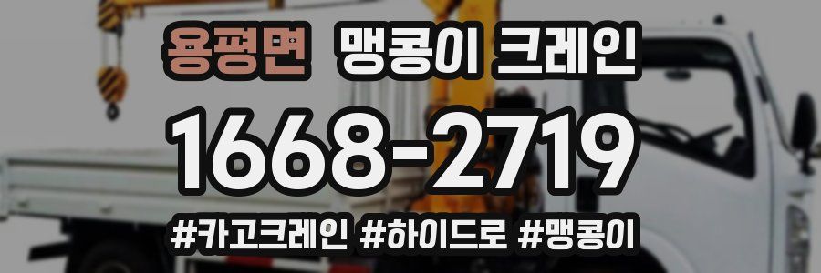 용평면 맹콩이 크레인