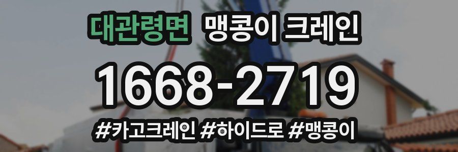 대관령면 맹콩이 크레인