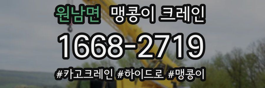 원남면 맹콩이 크레인