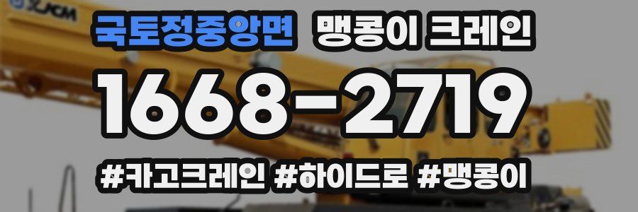 국토정중앙면 맹콩이 크레인