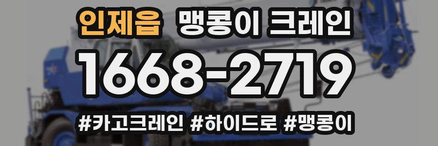 인제읍 맹콩이 크레인