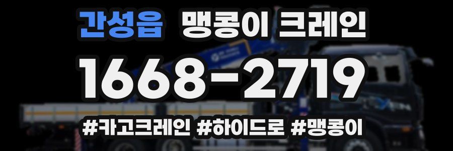 간성읍 맹콩이 크레인