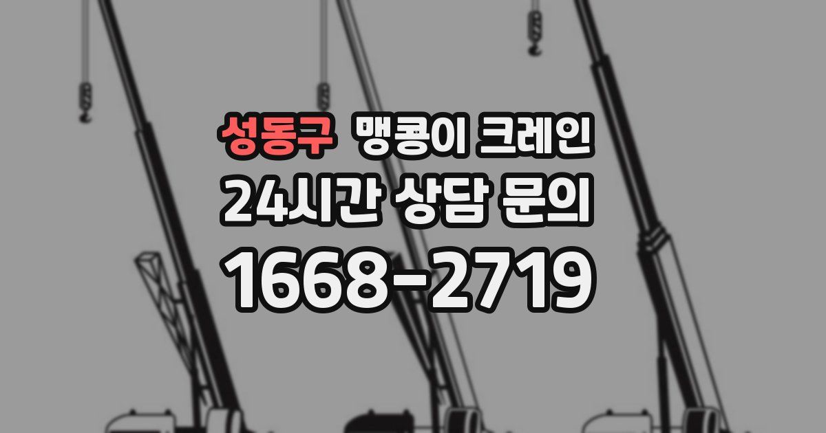성동구 맹콩이 크레인