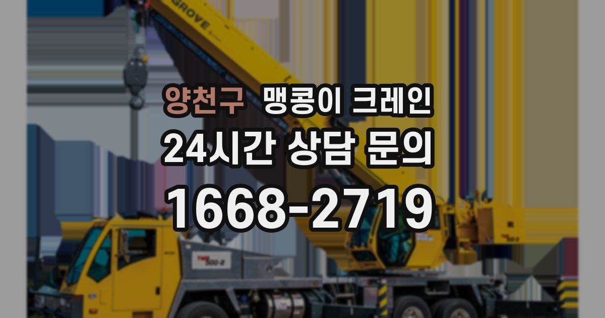 양천구 맹콩이 크레인