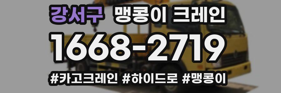 강서구 맹콩이 크레인