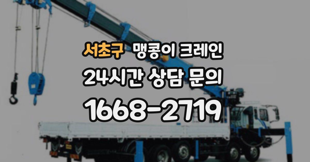 서초구 맹콩이 크레인