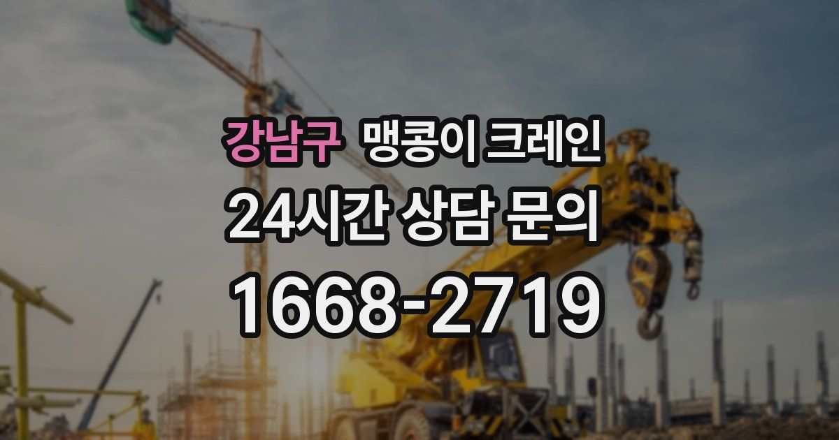 강남구 맹콩이 크레인