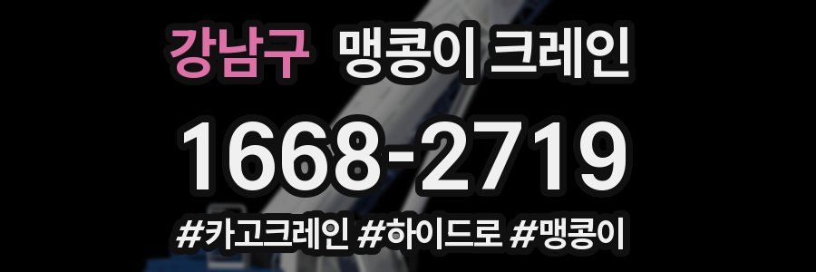 강남구 맹콩이 크레인