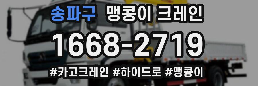 송파구 맹콩이 크레인