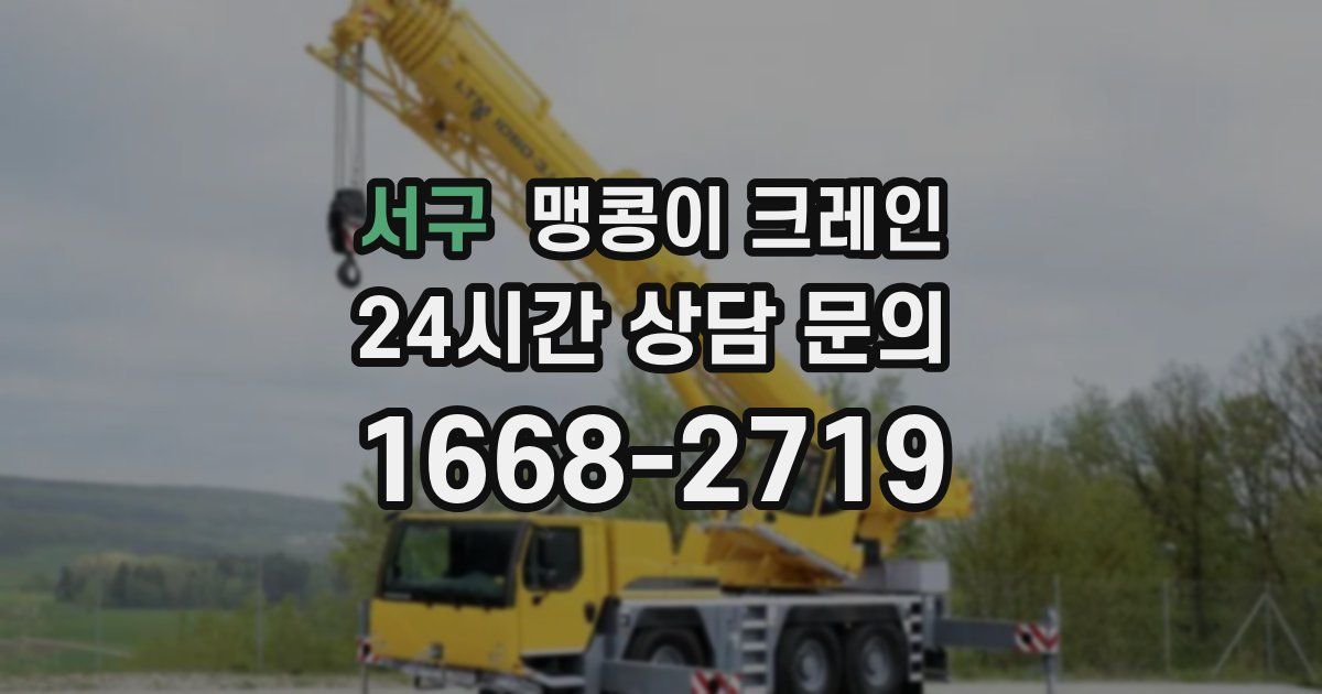 서구 맹콩이 크레인