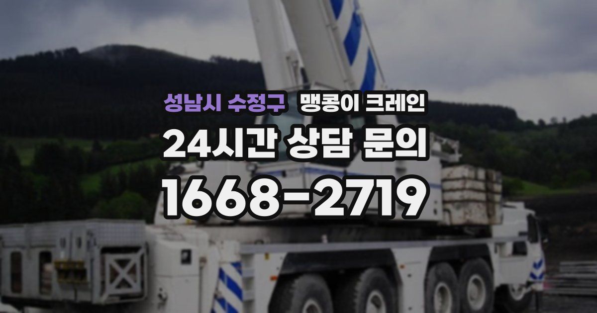 성남시 수정구 맹콩이 크레인