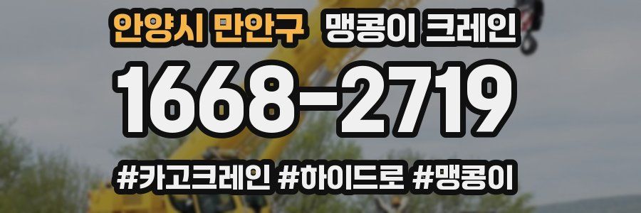 안양시 만안구 맹콩이 크레인