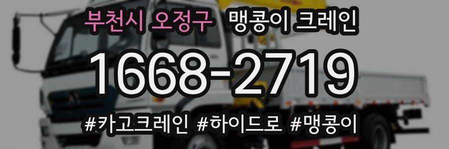 부천시 오정구 맹콩이 크레인