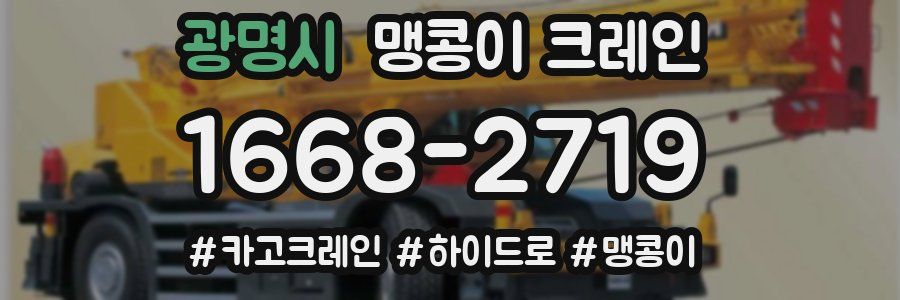 광명시 맹콩이 크레인