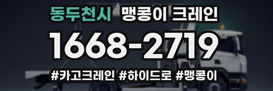 동두천시 맹콩이 크레인