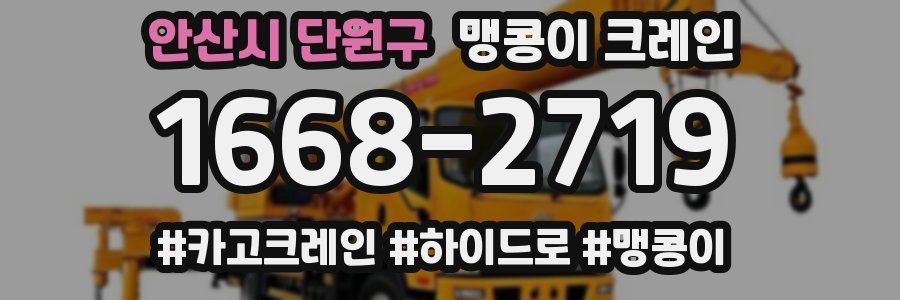 안산시 단원구 맹콩이 크레인