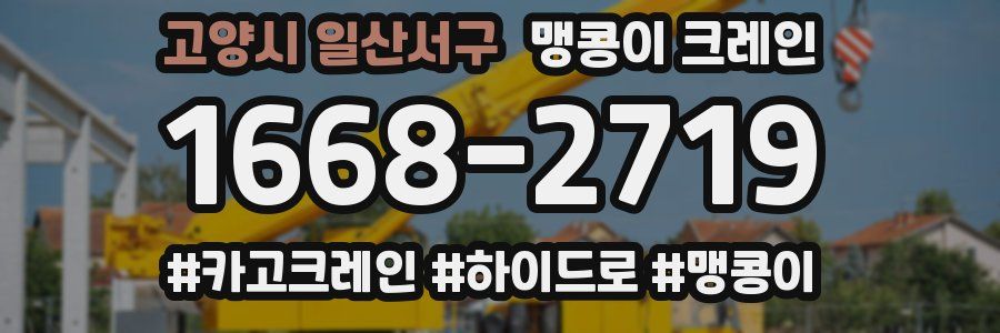 고양시 일산서구 맹콩이 크레인