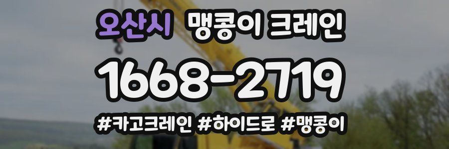 오산시 맹콩이 크레인