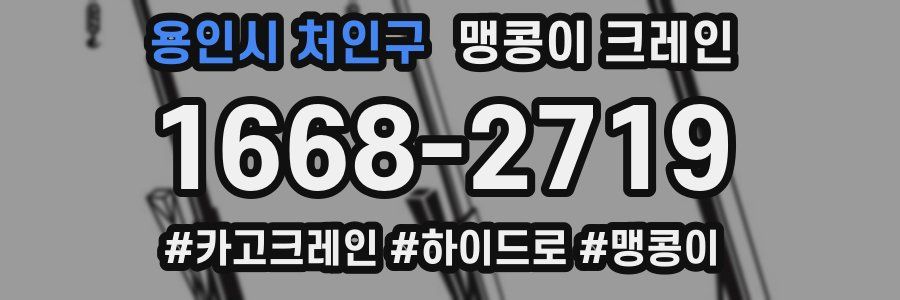 용인시 처인구 맹콩이 크레인