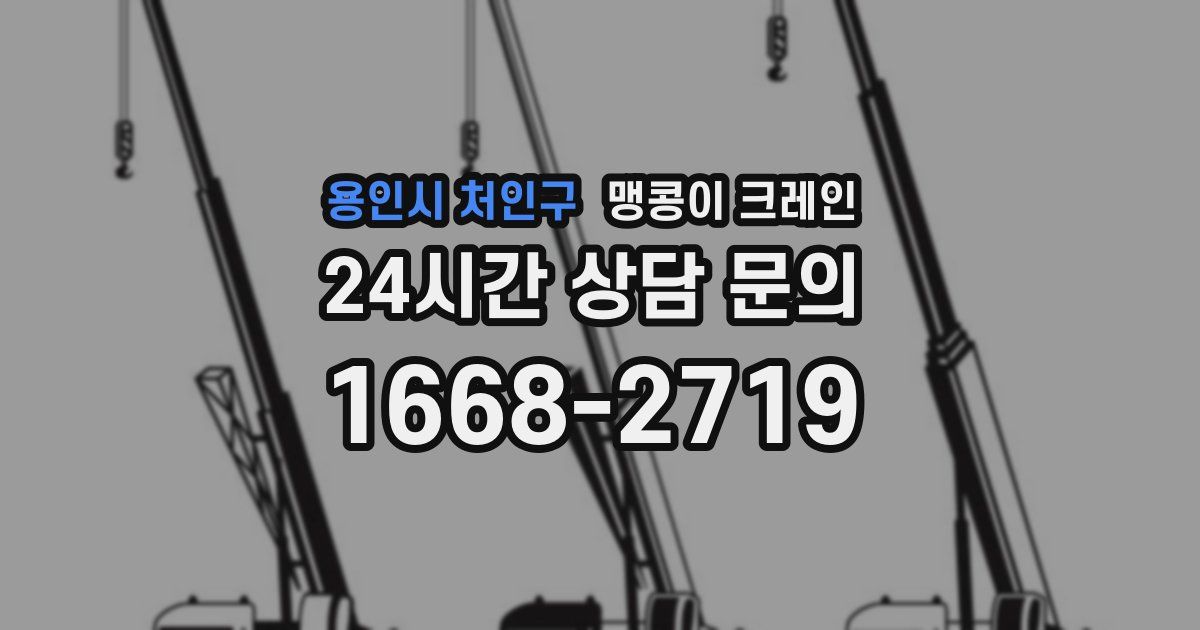 용인시 처인구 맹콩이 크레인