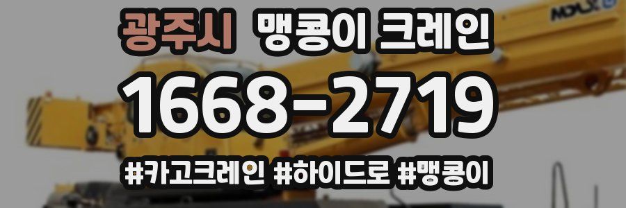 광주시 맹콩이 크레인