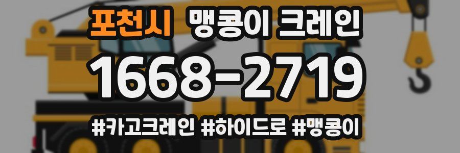 포천시 맹콩이 크레인