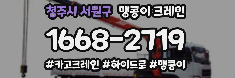 청주시 서원구 맹콩이 크레인